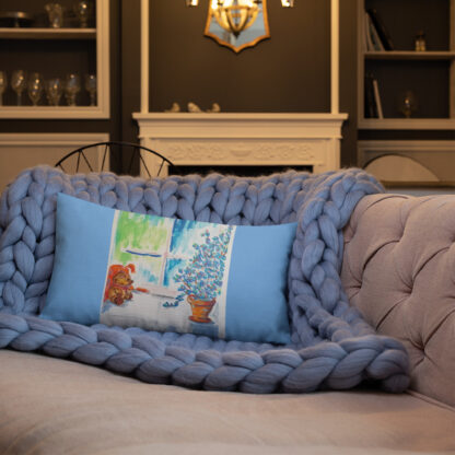 Teddy Bear in Window Premium Pillow - Image 13