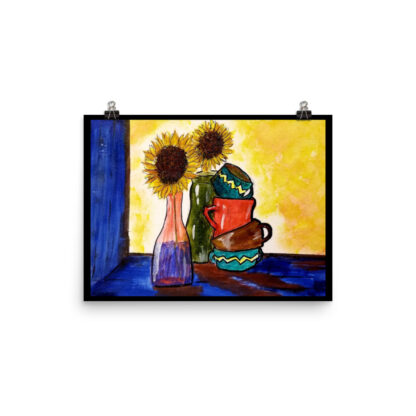 Sunflowers and Coffee Cups Print - Image 2