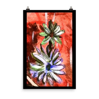 Abstract Daisies Print
