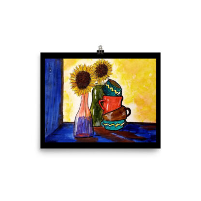 Sunflowers and Coffee Cups Print - Image 3
