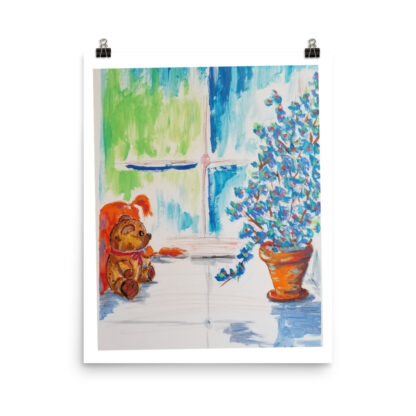 Teddy Bear in Window Print - Image 3