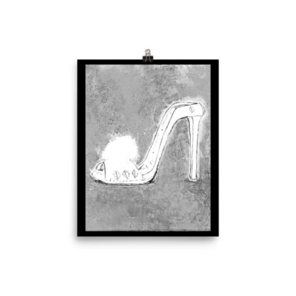 B&W Lady Slipper Print - Image 3