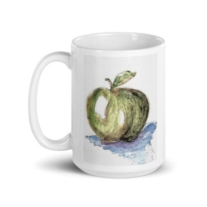 Green Apple on Mug - Image 4