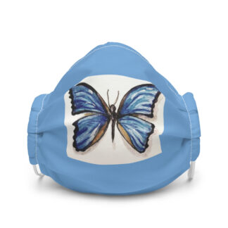 Blue Butterfly Face Mask