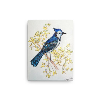 Blue Jay on Canvas - Image 2