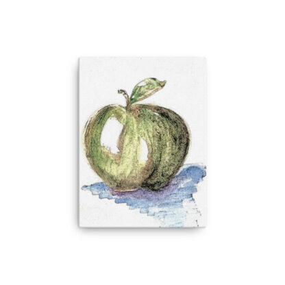 Green Apple on Canvas - Image 2