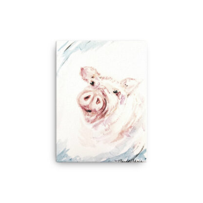 Pink Pig on Canvas - Image 2