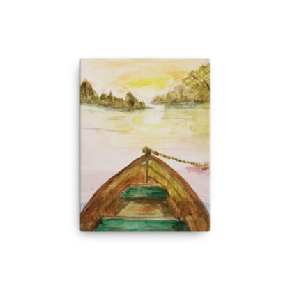 Row Boat Lake on Canvas - Image 2