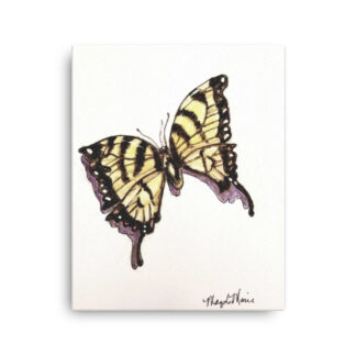Yellow Swallowtail Butterfly on Canvas