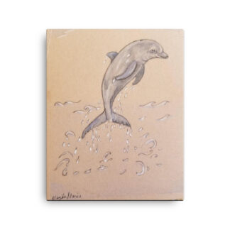 Dolphin Jumping on Canvas