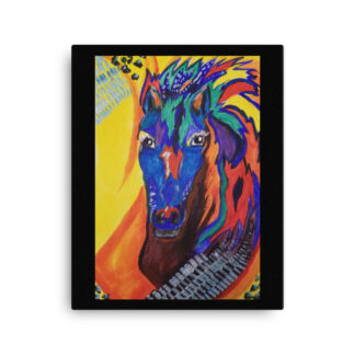 Colorful Horse on Canvas