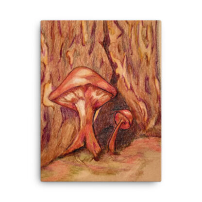 Forest Mushroom on Canvas - Image 3