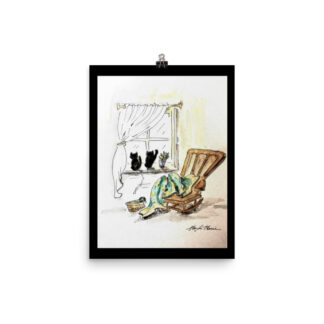 Rocking Chair and Cats Print