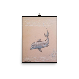 Dolphin Swimming Print