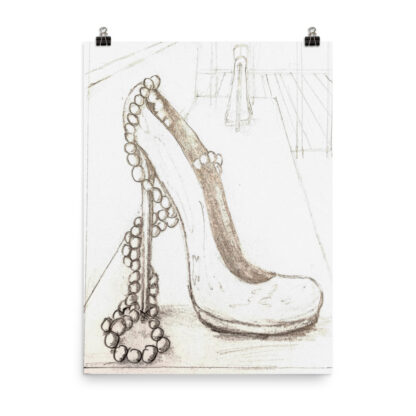 High Heel and Pearls Print - Image 2