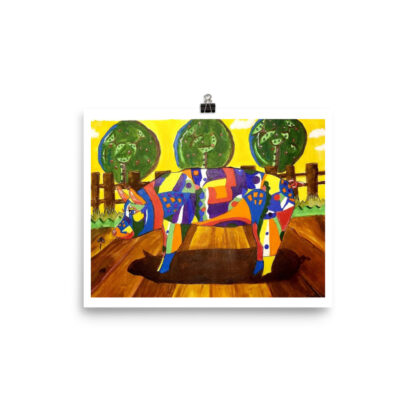 Colorful Pig Print - Image 3