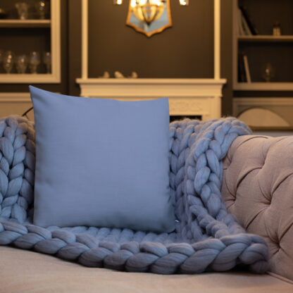Blue Flowers Premium Pillow - Image 8