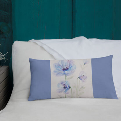 Blue Flowers Premium Pillow - Image 14