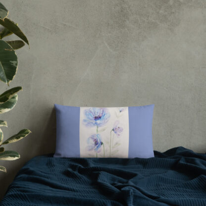 Blue Flowers Premium Pillow - Image 15