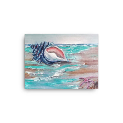 Shell on Beach Canvas - Image 2