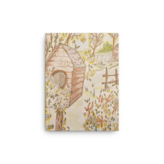 Bird House with Flowers Canvas