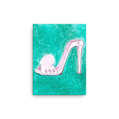 Shoe Lady Slipper on Green Canvas - Image 2