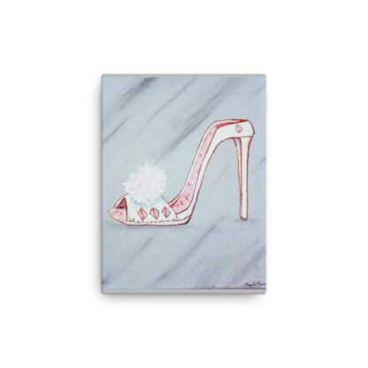 Shoe Lady Slipper on Gray Canvas - Image 2