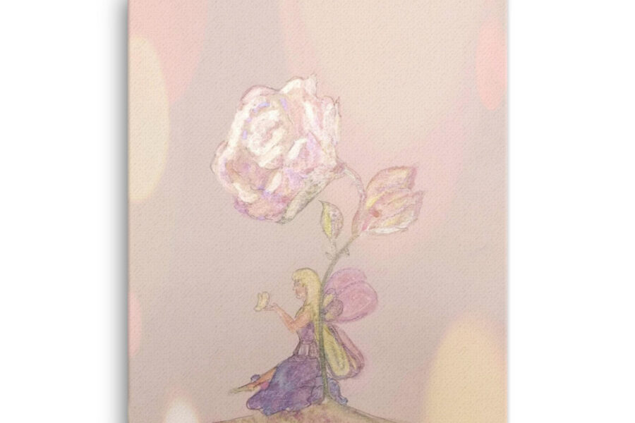 fairy flower metallic watercolor
