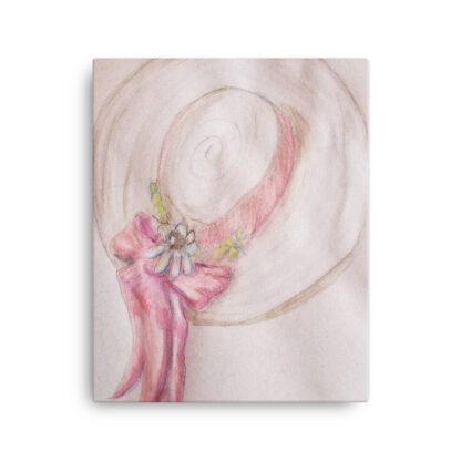 Pink Bow Hat watercolor