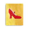 Shoe Red MaryJane on Yellow Canvas