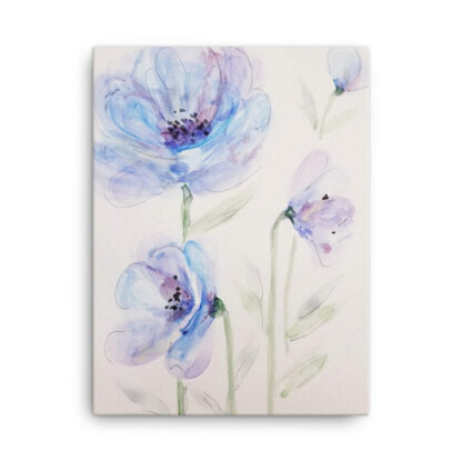Blue Flowers Canvas - Image 3