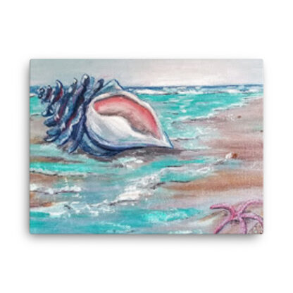 Shell on Beach Canvas - Image 3