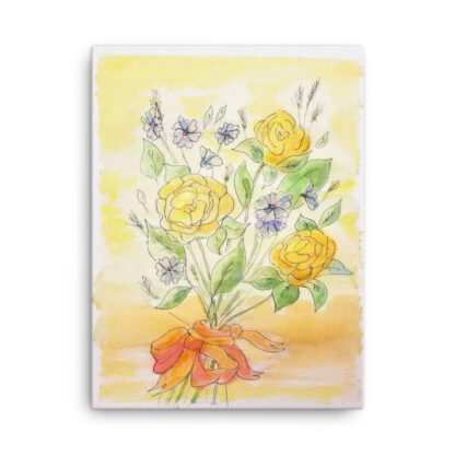 Yellow Roses Canvas - Image 3