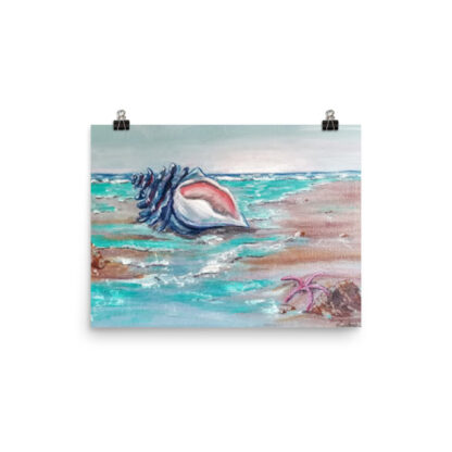 Shell on Beach Photo paper poster - Image 2