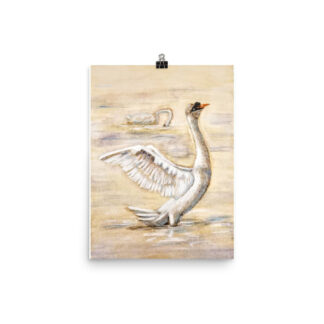 Swan Photo paper poster