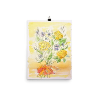 Yellow Roses Photo paper poster