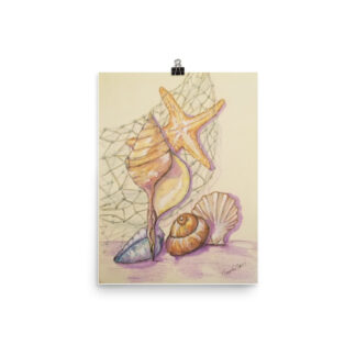 Shells and Net Photo paper poster
