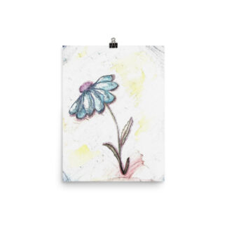 Light Blue Daisy Photo paper poster