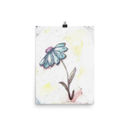Light Blue Daisy Photo paper poster
