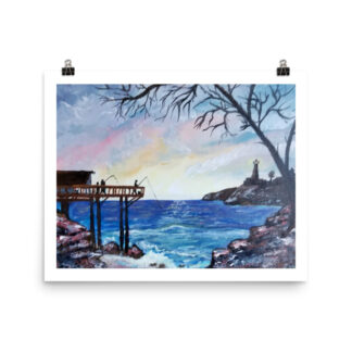 Blue Pier Photo paper poster