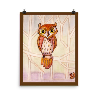 Woodland Owl Photo paper poster
