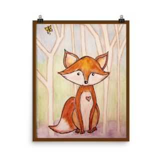 Woodland Fox Photo paper poster