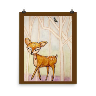 Woodland Deer Photo paper poster