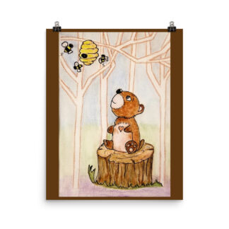 Woodland Bear Photo paper poster