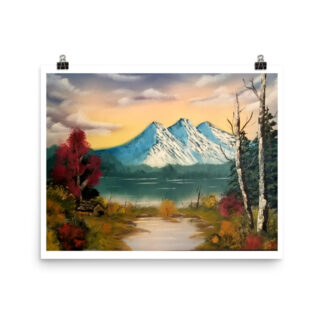 Triple Mountain Photo paper poster