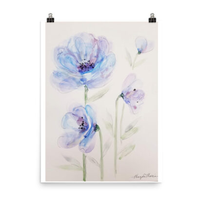 Blue Flower Poster - Image 2