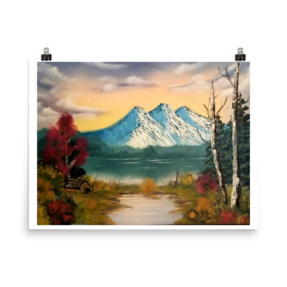 Triple Mountain Photo paper poster - Image 2