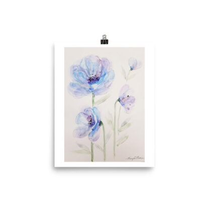 Blue Flower Poster - Image 3