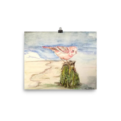 Pink Cardinal Photo paper poster - Image 3