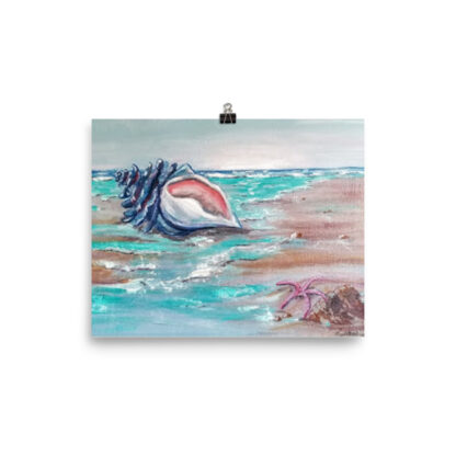 Shell on Beach Photo paper poster - Image 3